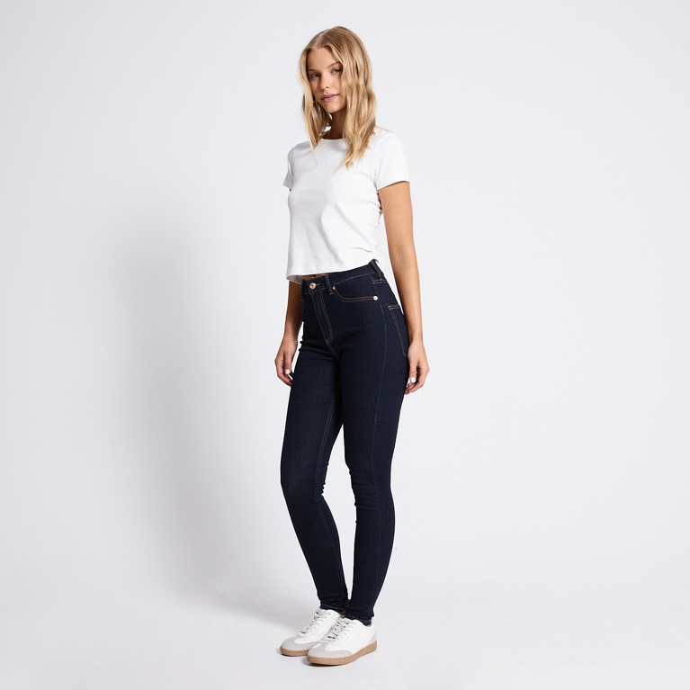High waist skinny jeans "Snake"